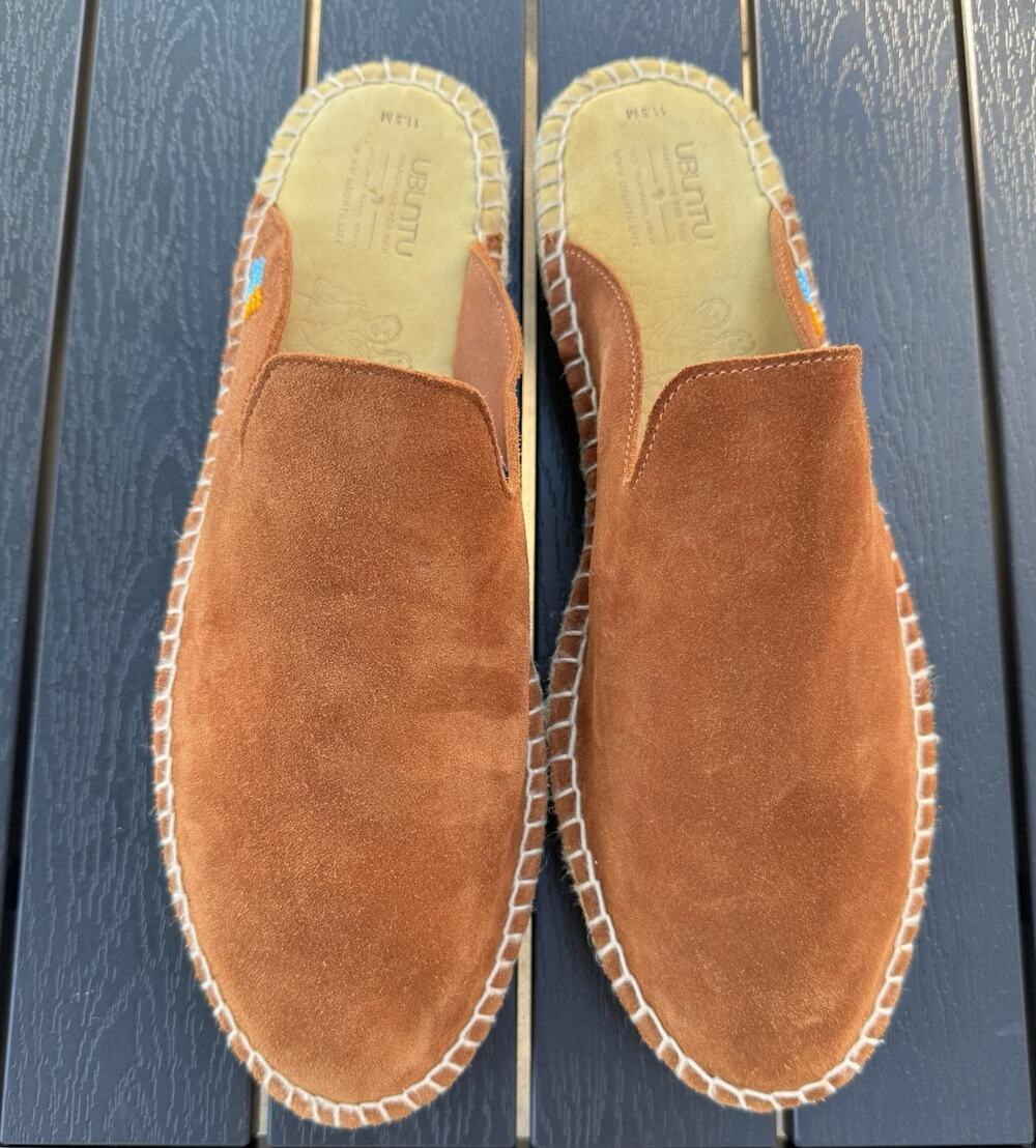 Ubuntu Lamu Life Suede Slide Espadrille Mules Shoes Size 11.5